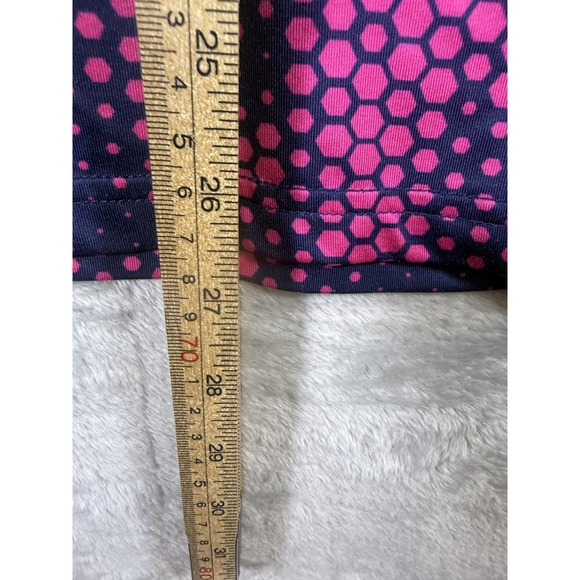 Obnoxious Golf Shirt Mens Large Blue Pink Hexagon Print Polo Performance Golf - Picture 6 of 7